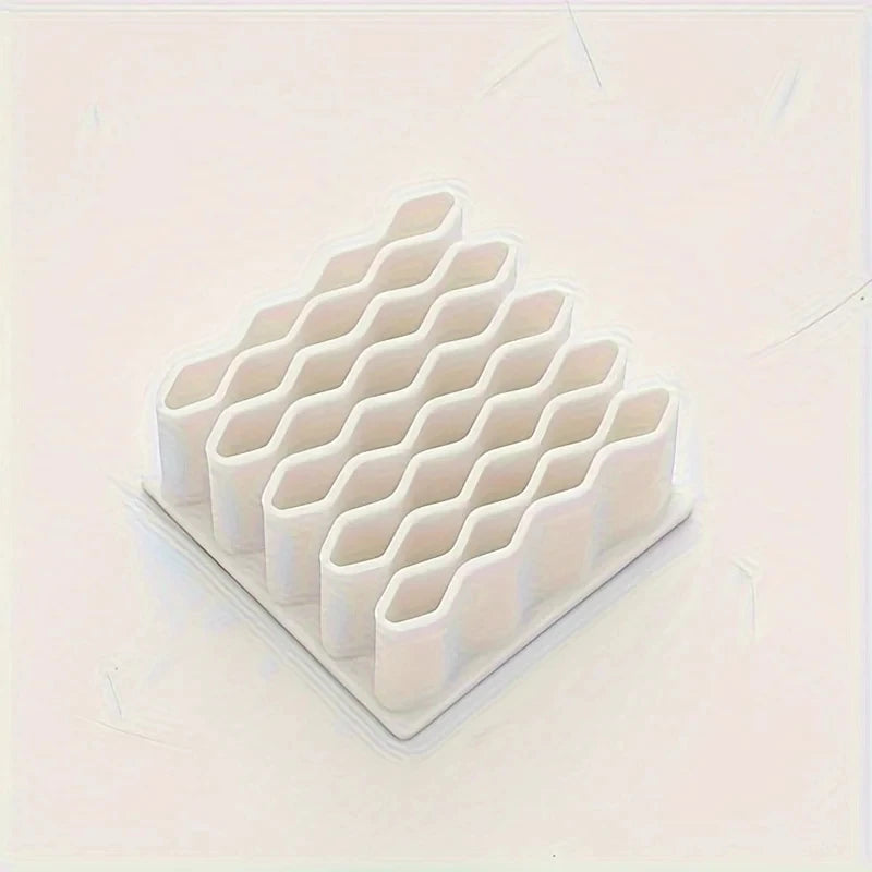 organisateur compartiments blanc tubes pinceaux stylos cartes sd câbles rangement minimaliste utilitaire