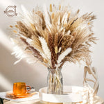 bouquet fleurs séchées boho chic herbe pampas décor table maison anniversaire mariage rustic