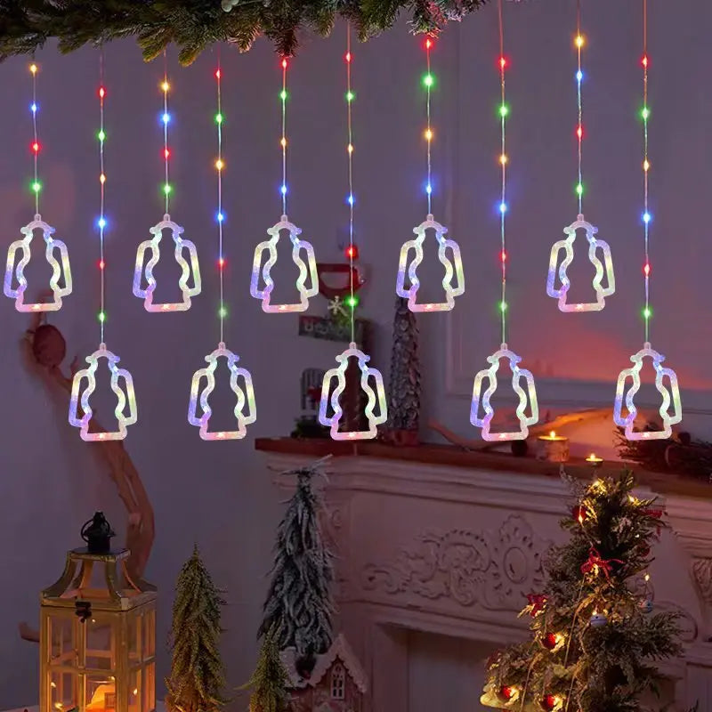 guirlande lumineuse moderne blanc multicolore forme géométrique décorative chambre noël