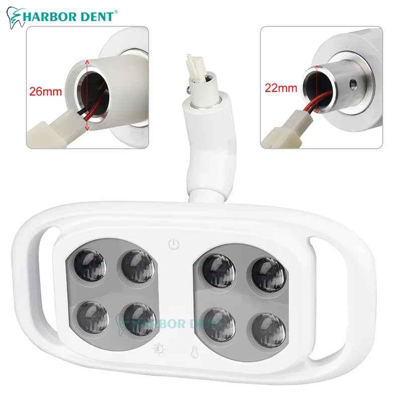 lampe dentaire led blanc moderne interrupteur réglable indicateur capteur infrarouge tringle 26mm 22mm