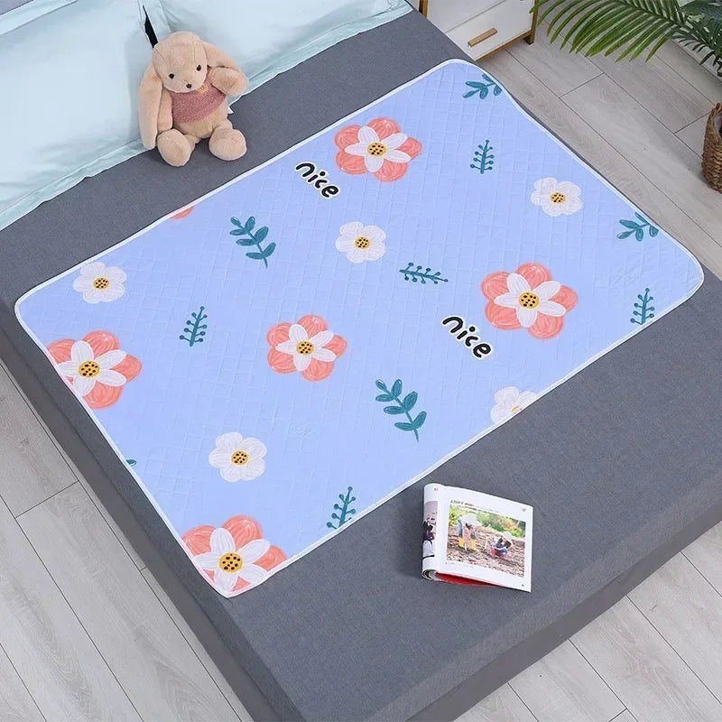 tapis absorbant enfant motif dessins animés moderne rose clair vert clair bleu clair 70cm