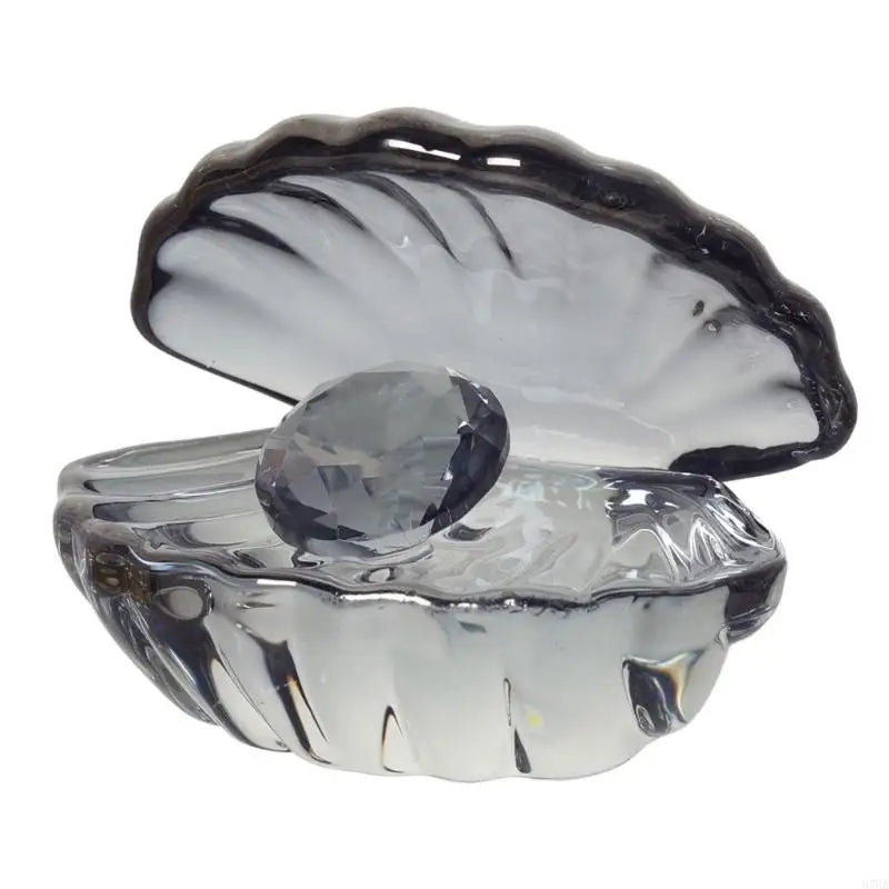 boîte bijoux transparente multicolore imprimée coquillages artisanale décoration