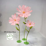 fleurs artificielles papier grandes marguerites décoration mariage anniversaire événements transparentes moderne minimaliste