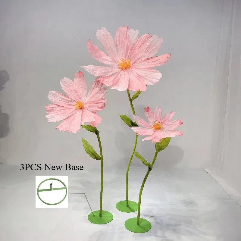fleurs artificielles papier grandes marguerites décoration mariage anniversaire événements transparentes moderne minimaliste
