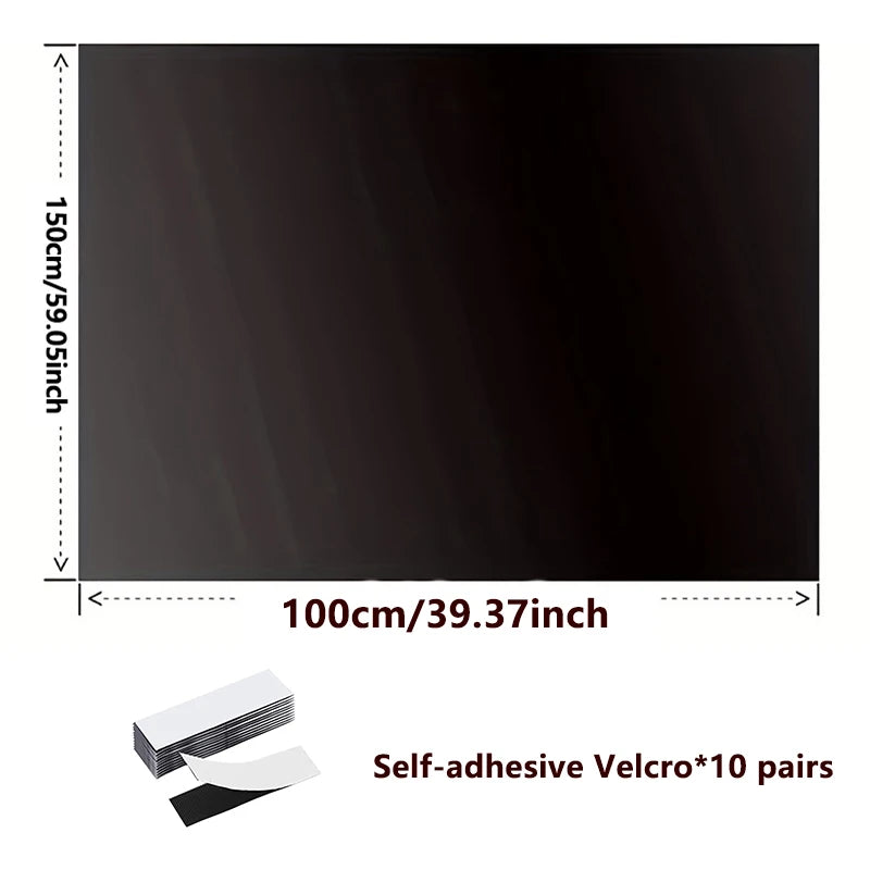 rideau occultant noir adhésif fenêtre opaque minimaliste facile maison