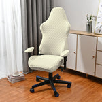 housse chaise gris moderne carreaux géométriques zip polyester/fauteuil brodé