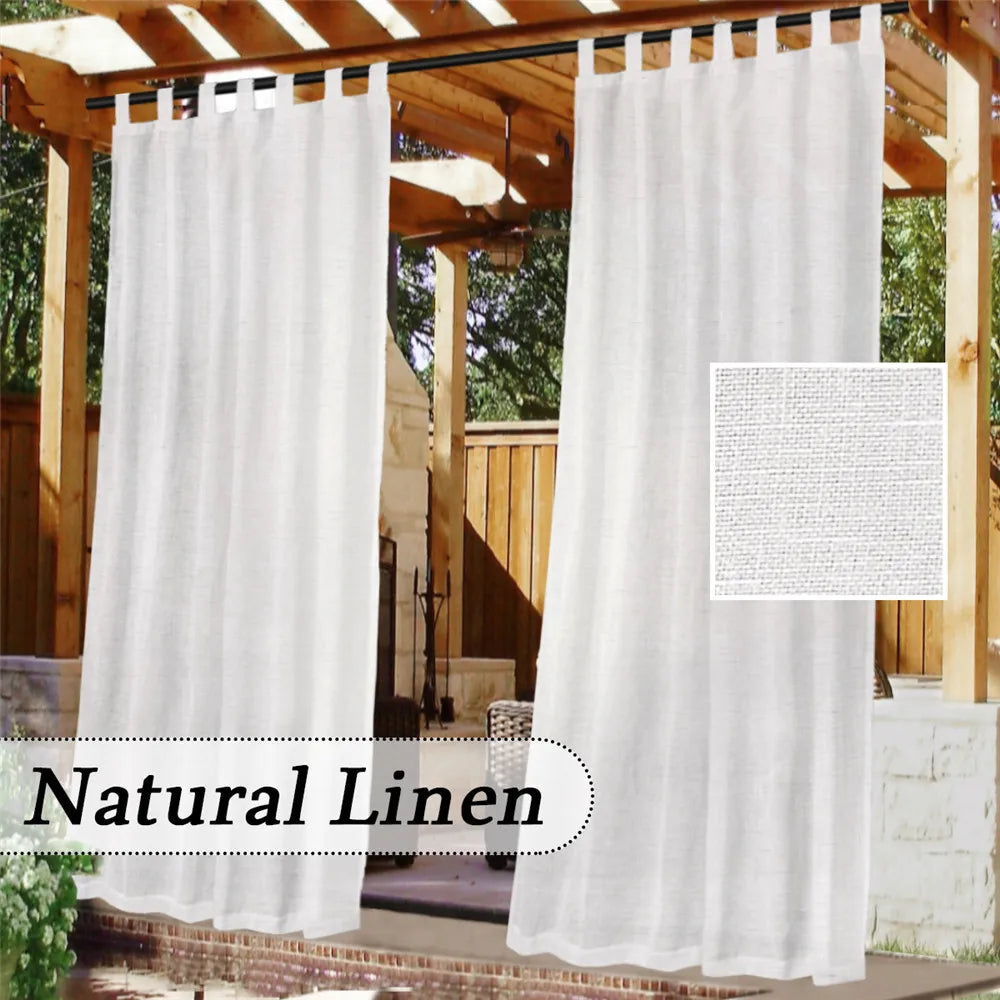rideau blanc moderne lin opacique pièces fenêtre française taille 132x243cm