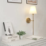 appliques murales modernes abat jour tissu led or blanc gris bleu jaune minimaliste fixées