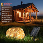 guirlande lumineuse solaire led blanc chaud moderne étanche patioextérieur camping decoration