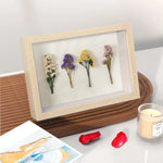 cadre photo contemporain fleurs séchées lettres décoratives noir blanc beige pouces pouces 10 pouces