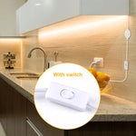 Ruban lumineux LED blanc moderne interrupteur tactile clips fixation transformateur d’éclairage EU US plug