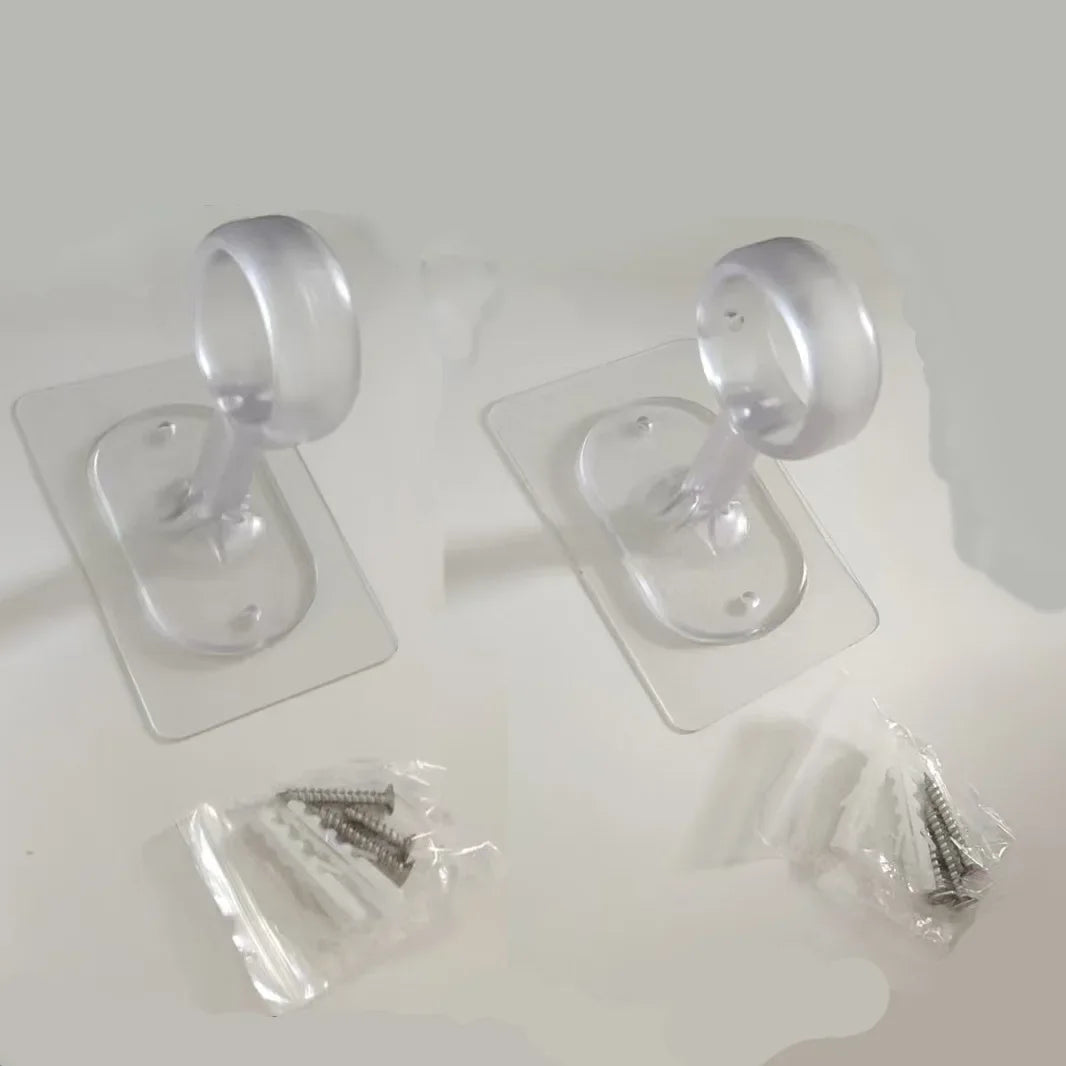 tige rideau noire moderne adhésif vis clips fixations 10mm diamètre
