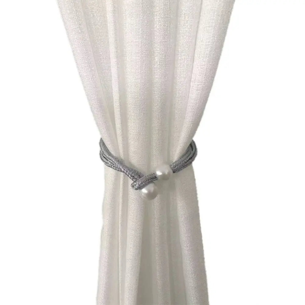 attache rideau tressées bohème couleur rose bleu gris jaune blanc ornement maison