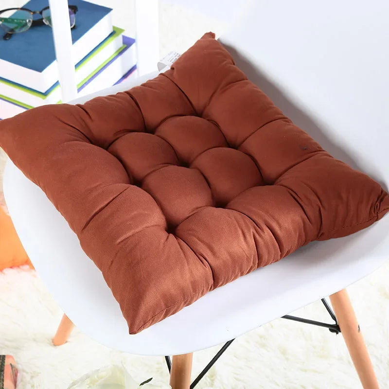 coussin siège épais couleur solide moderne bleu royal rouge vif vert clair gris fixé
