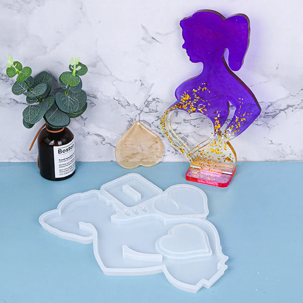 DIY cadre photo bébé avec moule silicone cœur