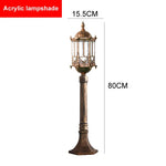 lanterne vintage éclairage extérieur jardin lampadaire métal noir classique motifs géométriques