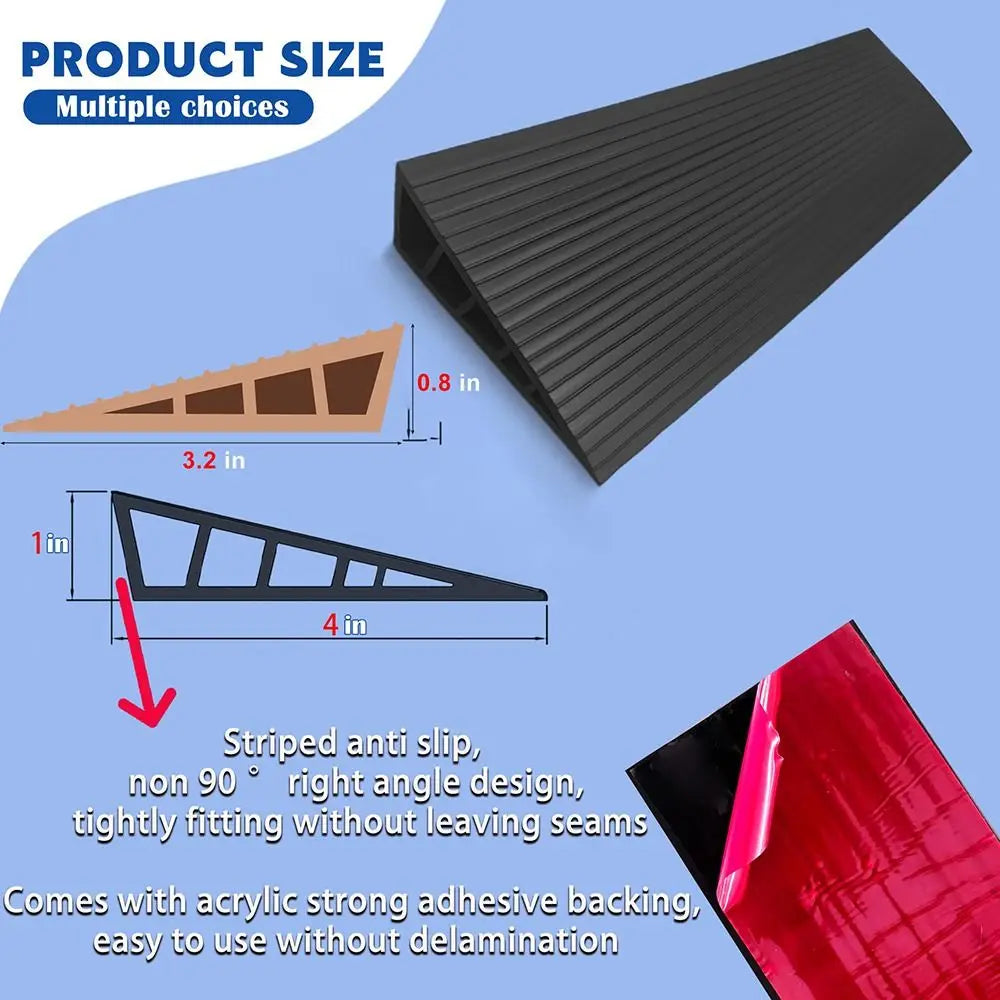 tapis seuil noir rayures moderne adhésif pvc imperméable maison entrée