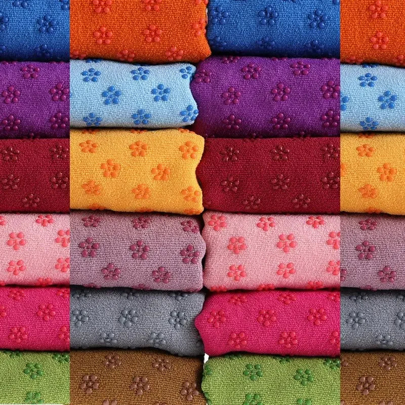 serviette microfibre couleur bleu orange rose violet moderne petite fleurs blanches sac rangement