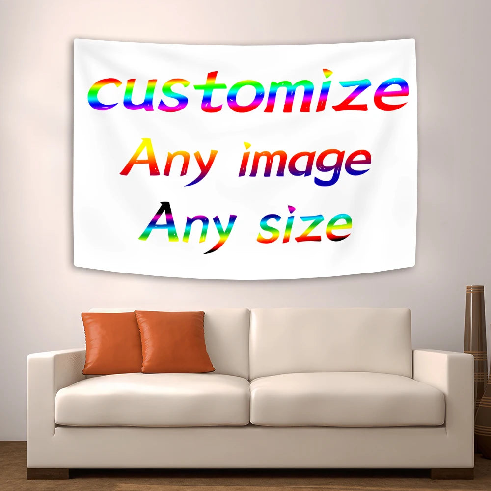 tapisserie personnalisable moderne blanche imprimée motifs colorés lavable machine 120x180cm 150x150cm 180x300cm 40x60cm 60x90cm