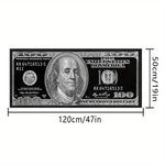 tapis noir blanc motif dollar durable polyester antidérapant usage maison prière