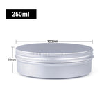 boîtes métalliques rondes argentées couvercle vis 5ml 10ml 15ml 20ml 30ml 40ml 50ml 60ml