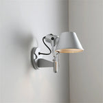 lampe murale articulée moderne noir gris blanc interrupteur fixations minimaliste led eléctrique