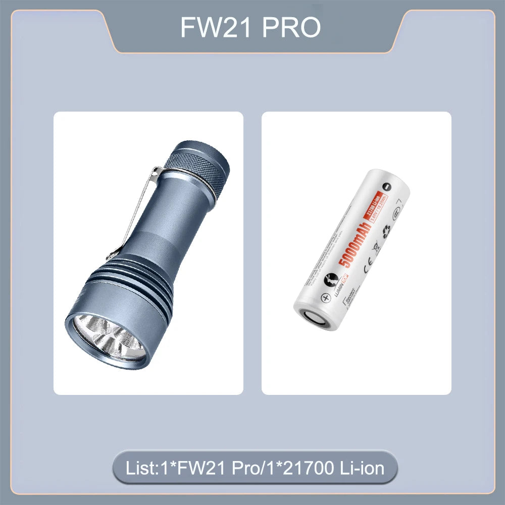 torche led argentée compacte ip68 eclairage fort 200m lumintop clip allumage aluminium moderne