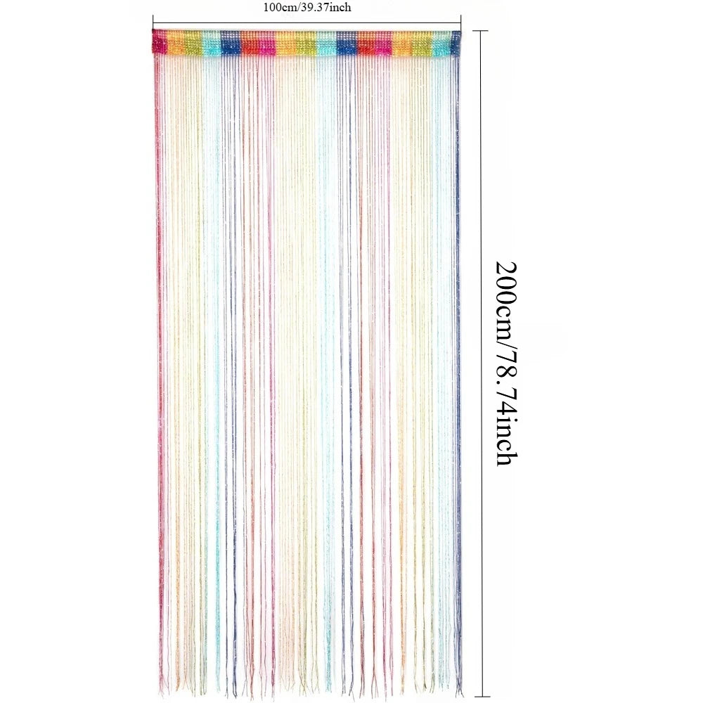 rideau multicolore rayures horizontales moderne translucide crochets métalliques 100cm 200cm