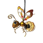 décoration extérieure insecte métal led lumineuse or bleu violet roseSuspension