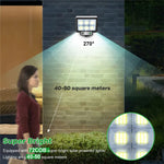 lampe solaire led moderne noire ip65 étanche télécommande urgence extérieure clips