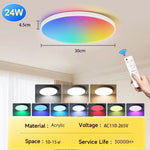 lampe led moderne blanc télécommande facile.surface mount 30w 40w 50w