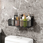 paniers rangement noir maille métallique adhésif moderne sans poinçon aluminium unique