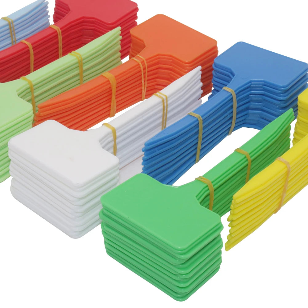 étiquettes jardinage bleu vert rouge blanc pratiques simples rectangulaires pointues 10 pièces