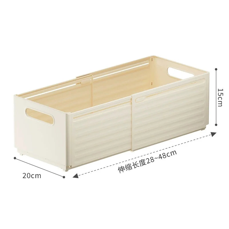 boîtes rangement beiges rayures modernes clips poignées pliables tiroirs cuisine