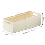 boîtes rangement beiges rayures modernes clips poignées pliables tiroirs cuisine
