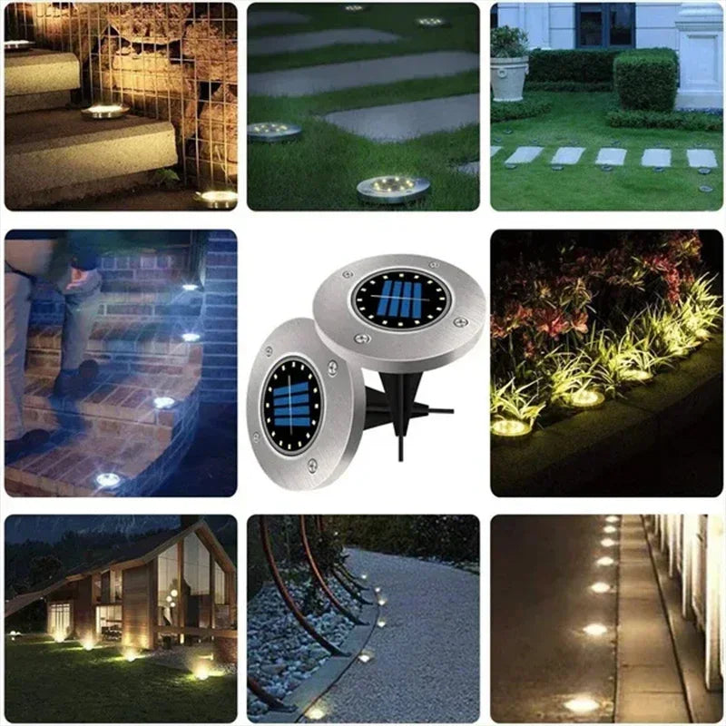 lumière solaire moderne led argent noir facile decoration extérieure ip65