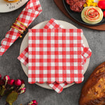 serviettes papier motif vichy rouge blanc decoration table rustique 9.84x9.84 poucesUsageIdéo