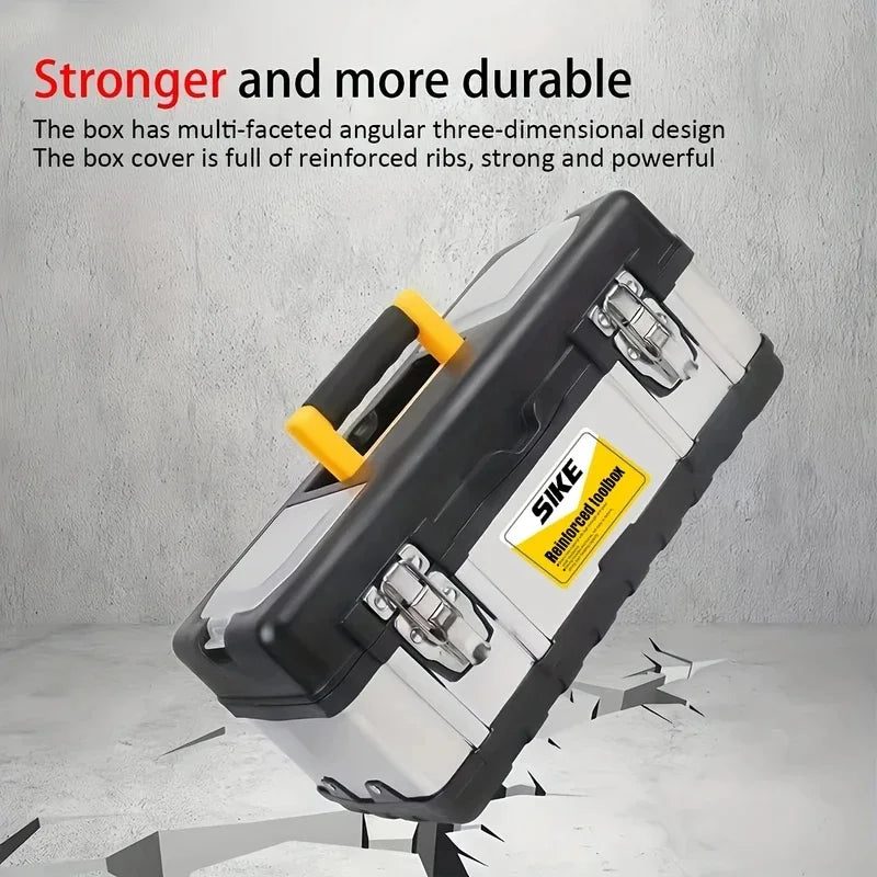 boîte outils réutilisable noir jaune pratique robuste poignée amovible fermeture glissière pvc sundries porte