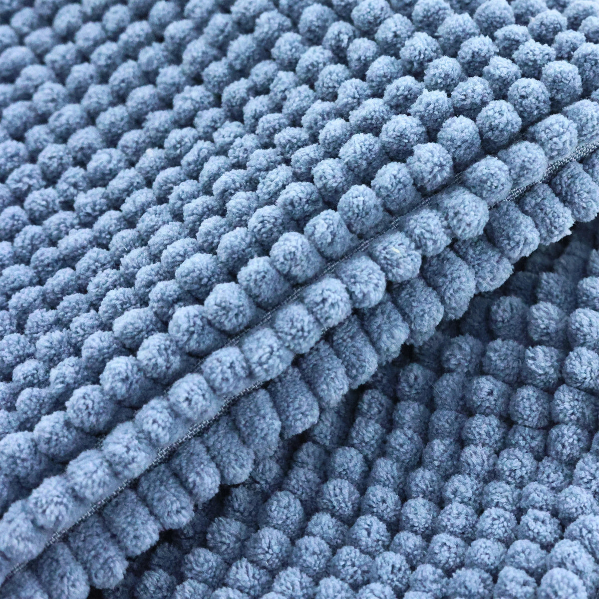 tapis bain microfibre boules relief gris bleu moderne absorbant rapide