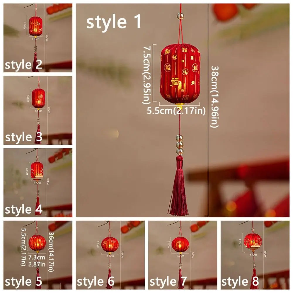 lanterne traditionnelle rouge poissons dorés éclatants pompon cordelette mariage anniversaire noël