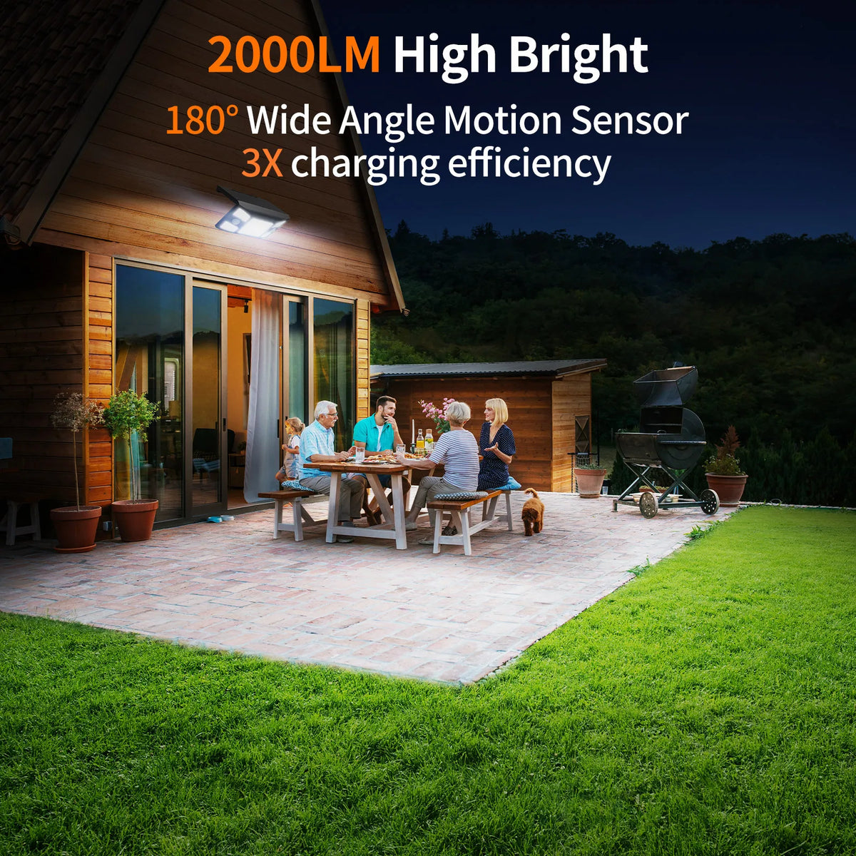 projecteur solaire moderne panneau noir led blanche capteur mouvement extérieur jardin garage