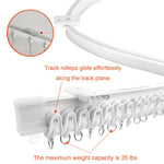 rail rideau auto adhésif blanc flexible fenêtre moderne clips accessoires