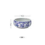 cendriers céramique artisanale poissons vagues fleurs couvercle bambou salon thé maison