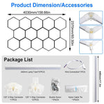 plafonnier led blanc moderne forme hexagonale nid d'abeille salon salle conférence
