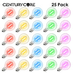Ampoules LED multicolores G40 transparentes rouge jaune violet bleu vert extérieures E12 249 lumens