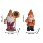 figurine gnome jardin blanc rouge vert orange abeille nid fleur tournesol intérieur extérieur
