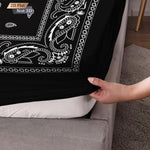 draps lit noir ornements floraux classique 100x191cm 120x200cm 140x200cm 180x200cm 200x220cm 3pièces
