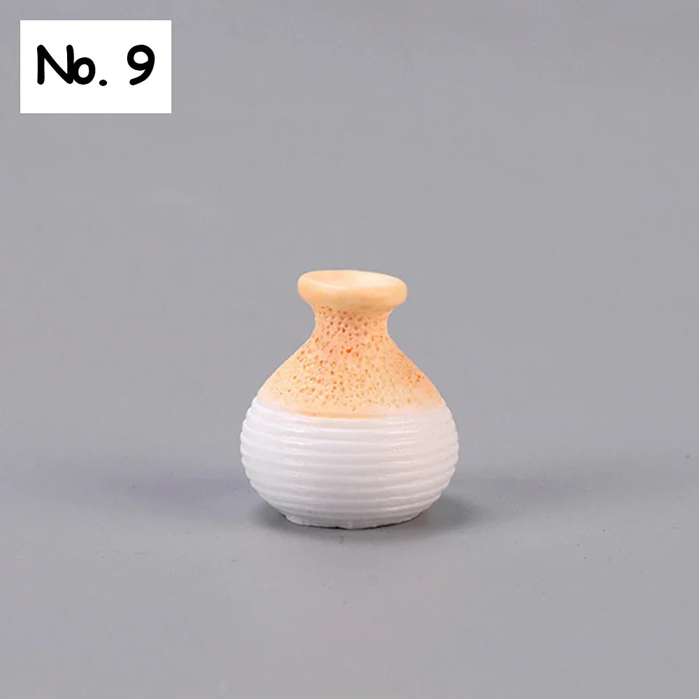 vases résine couleur bleue rose jaune mini paysage décoration jardin moderne
