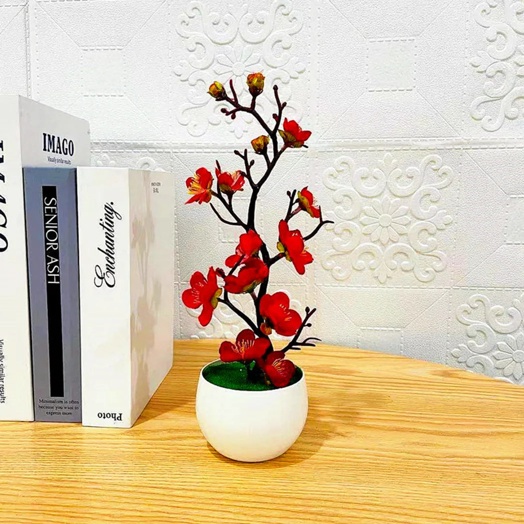 plantes artificielles fleurs vertes pot blanc intérieur décoration moderne anniversaire baby shower