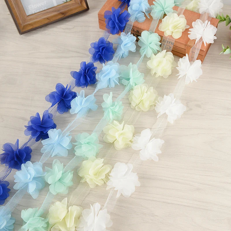 guirlande fleurs artificielles tissu polyester blanc rose bleu vert rouge noir modernes